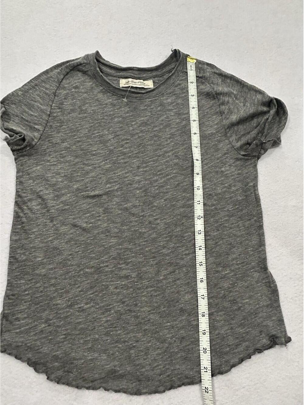 Free People We The Free Be My Baby Tee in Gray Size Medium NWOT - Picture 5 of 6